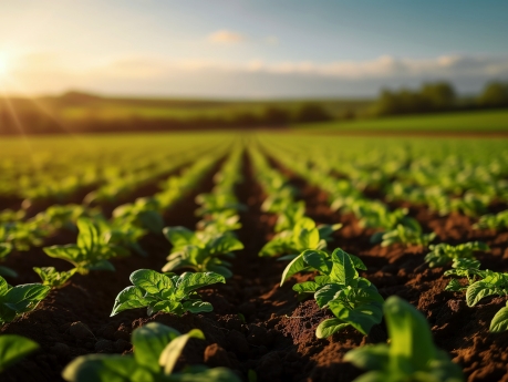 picture of crops in a field decorative image